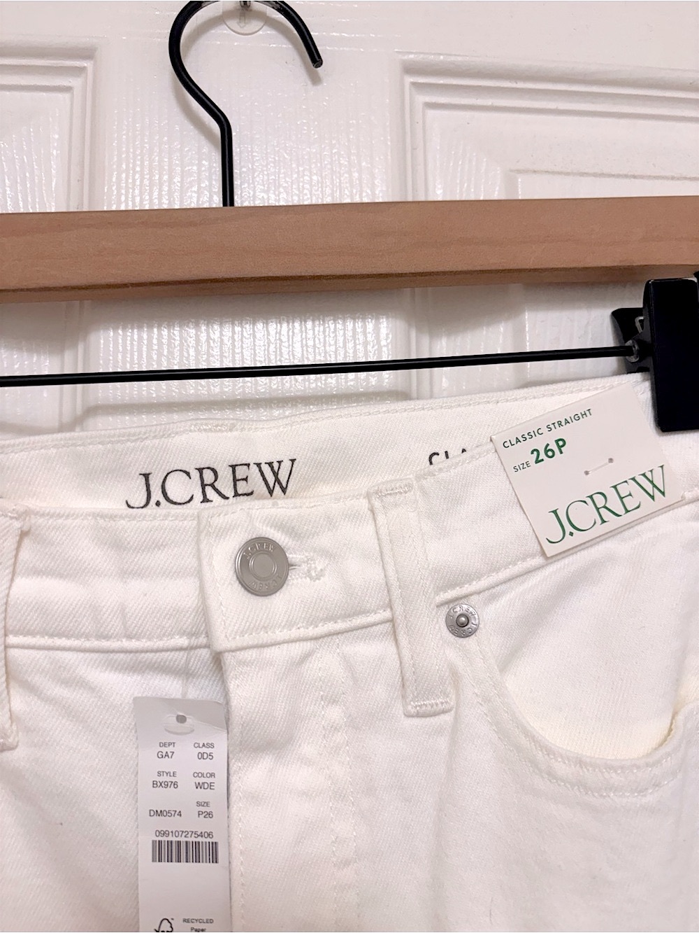 NWT J.Crew Classic Straight Jeans in White - Picture 8 of 10